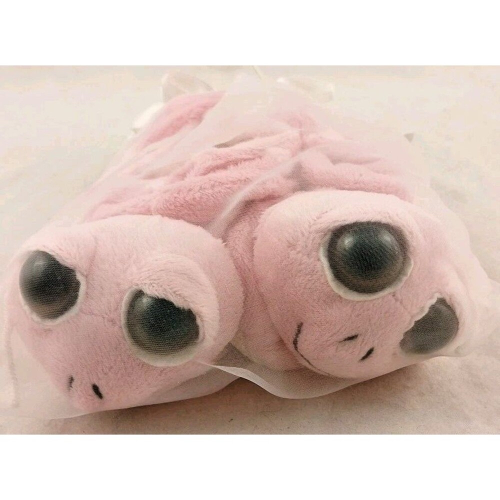 Russ Berrie Peepers Plush Pink Turtle Newborn-10 Month Baby Booties-NEW w/Tags!